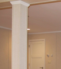 Easy Wrap Sleeves Easy Wrap column sleeves in Athens basement