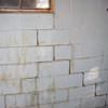 A cracked foundation wall near a window in a Greenup home